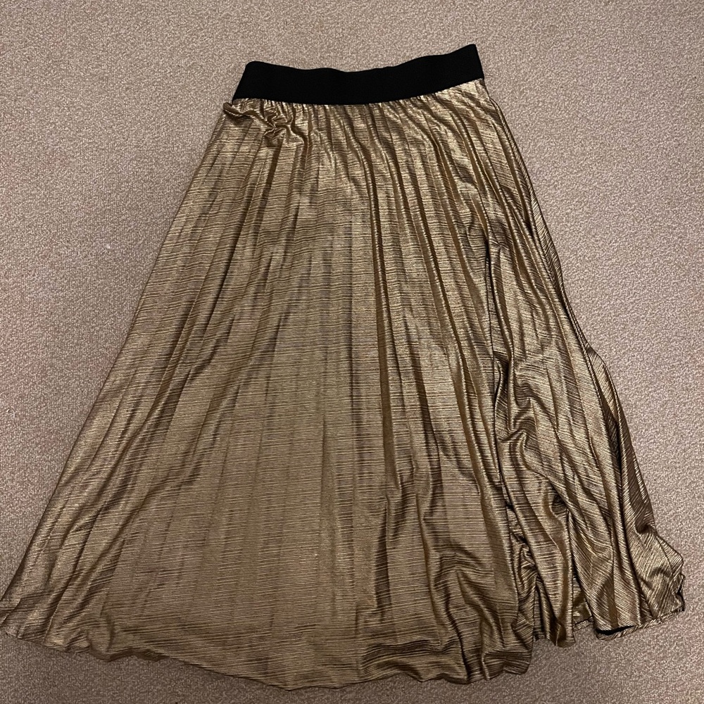 Holiday Gold Skirt Time & Tru Gold women’s skirt size 4/6